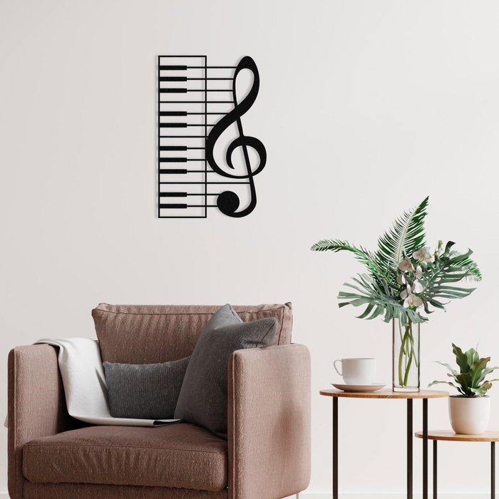 Wallity Escultura de pared Musical Negra